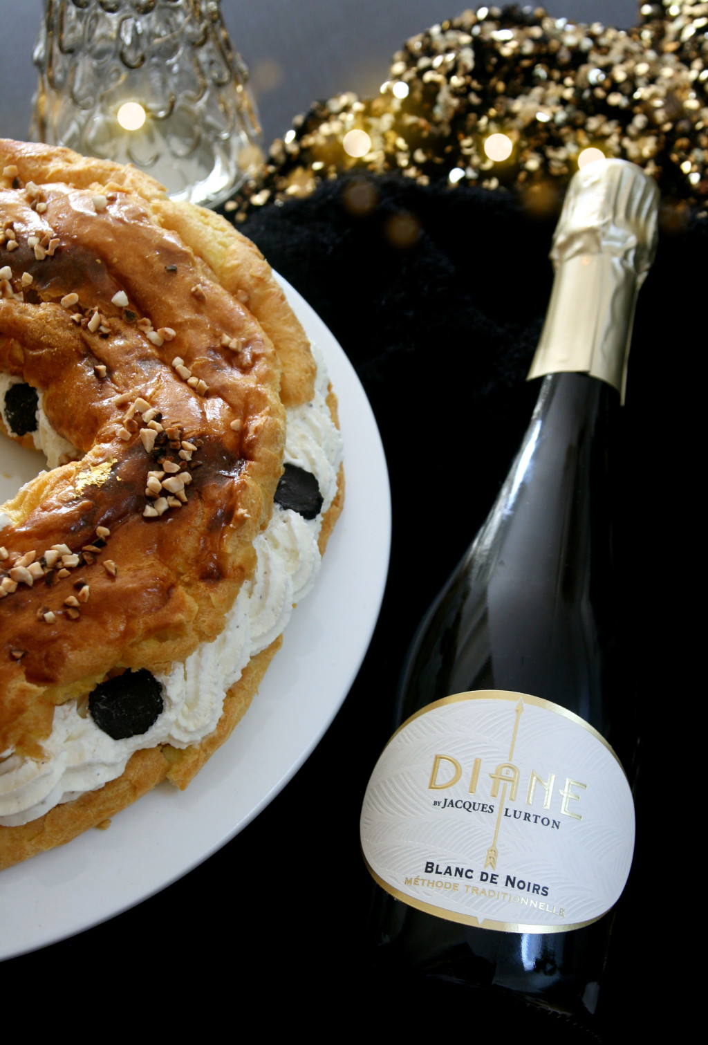 Paris-Brest à la crème truffée avec la cuvée Diane by Jacques Lurton